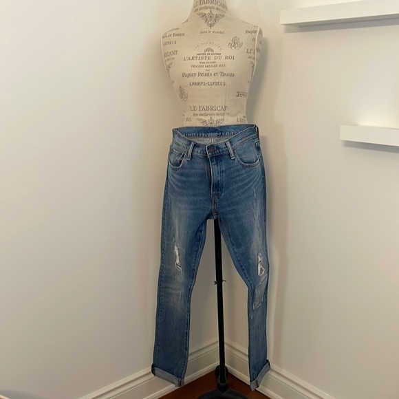 Levis 505 cuffed straight leg denim pants - Picture 1 of 2